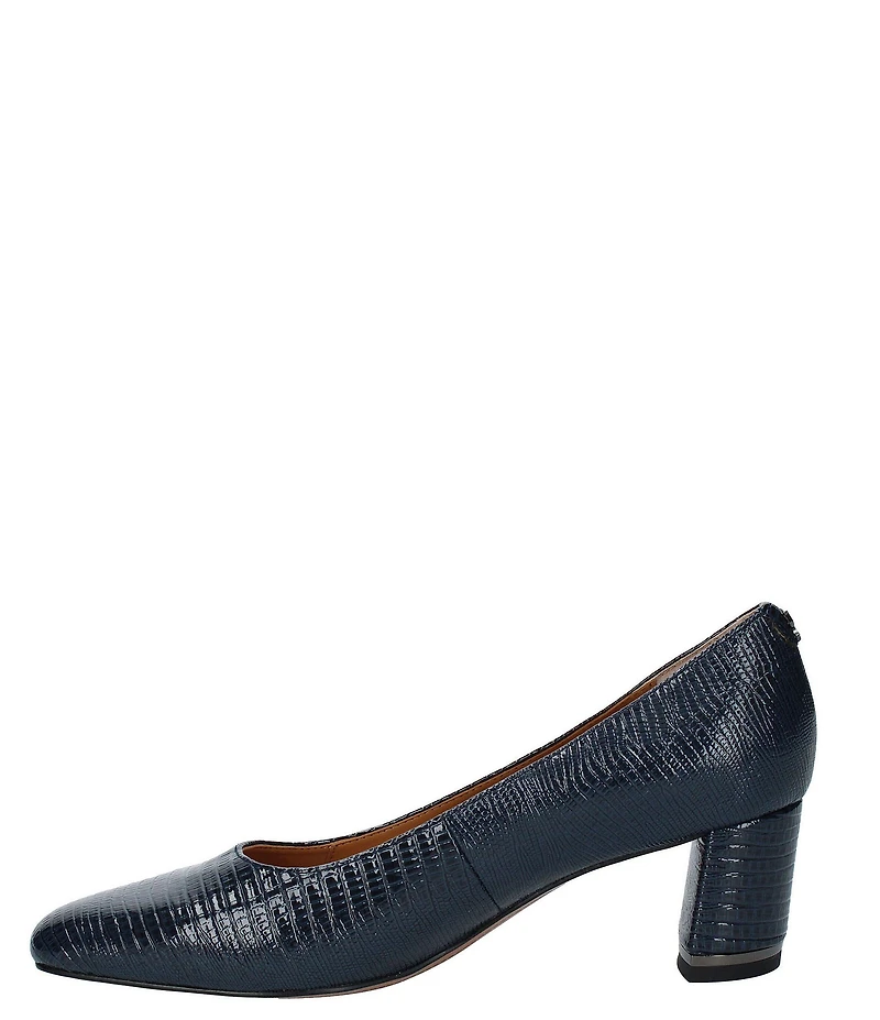 J. Renee Olivienne Patent Lizard Embossed Pumps