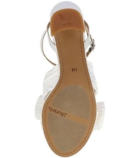 J. Renee Olwen Pleated Satin Bow Knot Ankle Strap Sandals