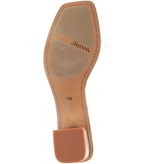 J. Renee Ozara Vinyl Pom Ornamented Dress Slide Sandals