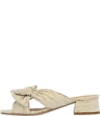 J. Renee Paladino Pleated Satin Bow Knot Slide Sandals