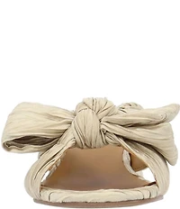 J. Renee Paladino Pleated Satin Bow Knot Slide Sandals