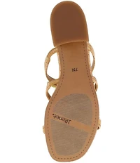 J. Renee Palmeto Cork Beaded Palm Tree Slide Sandals