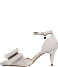 J. Renee Pammie Satin Ankle Strap Bow Pumps
