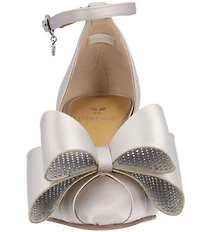J. Renee Pammie Satin Ankle Strap Bow Pumps
