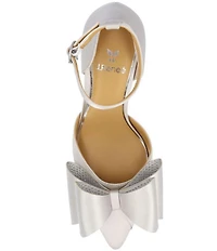 J. Renee Pammie Satin Ankle Strap Bow Pumps