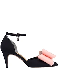 J. Renee Pammie Satin Ankle Strap Bow Pumps