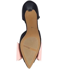 J. Renee Pammie Satin Ankle Strap Bow Pumps