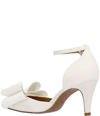 J. Renee Pammie Satin Ankle Strap Bow Pumps