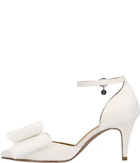 J. Renee Pammie Satin Ankle Strap Bow Pumps