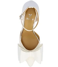 J. Renee Pammie Satin Ankle Strap Bow Pumps