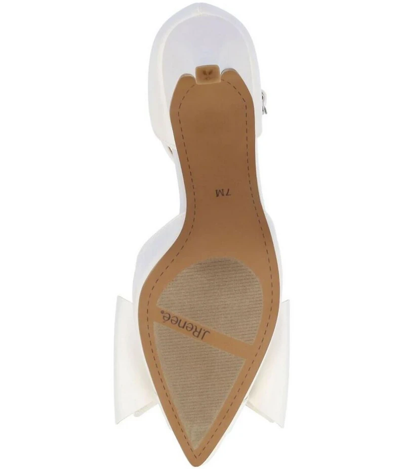 J. Renee Pammie Satin Ankle Strap Bow Pumps