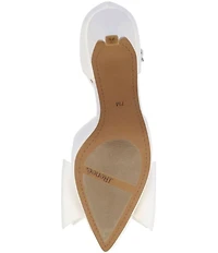 J. Renee Pammie Satin Ankle Strap Bow Pumps