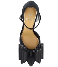 J. Renee Pammie Satin Ankle Strap Bow Pumps