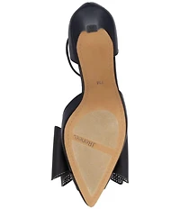 J. Renee Pammie Satin Ankle Strap Bow Pumps