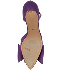 J. Renee Pammie Satin Ankle Strap Bow Pumps