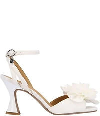 J. Renee Pomeli Satin Rose Ankle Strap Dress Sandals