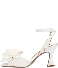 J. Renee Pomeli Satin Rose Ankle Strap Dress Sandals
