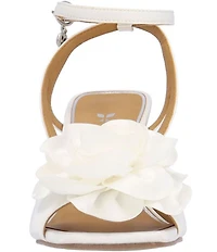J. Renee Pomeli Satin Rose Ankle Strap Dress Sandals