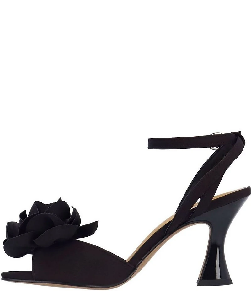 J. Renee Pomeline Satin Ankle Strap Rose Dress Sandals