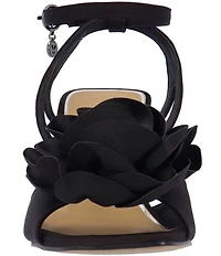 J. Renee Pomeline Satin Ankle Strap Rose Dress Sandals