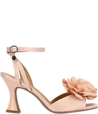 J. Renee Pomeline Satin Ankle Strap Rose Dress Sandals