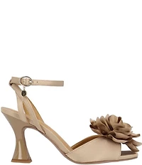 J. Renee Pomeline Satin Ankle Strap Rose Dress Sandals