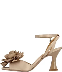 J. Renee Pomeline Satin Ankle Strap Rose Dress Sandals