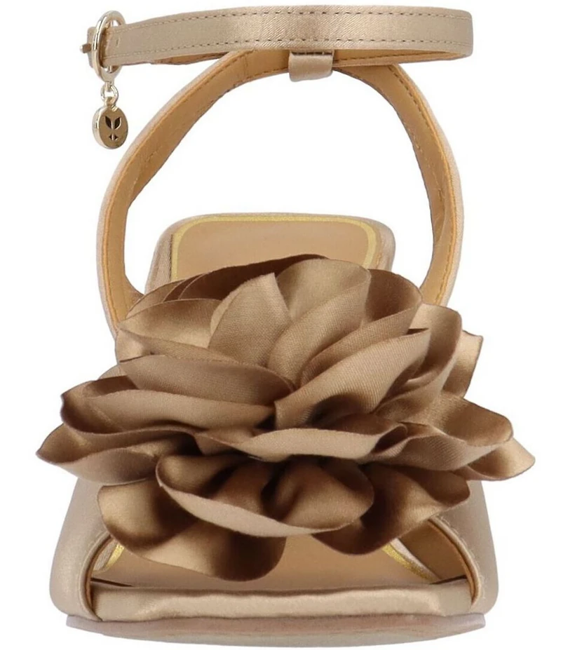J. Renee Pomeline Satin Ankle Strap Rose Dress Sandals