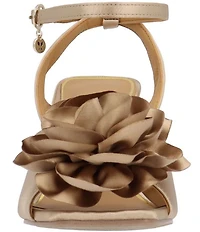 J. Renee Pomeline Satin Ankle Strap Rose Dress Sandals