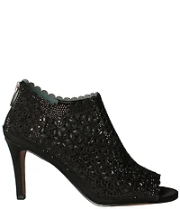 J. Renee Radita Satin Rhinestone Peep Toe Shooties