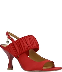 J. Renee Reeta Satin Pleated Strap Slingback Dress Sandals