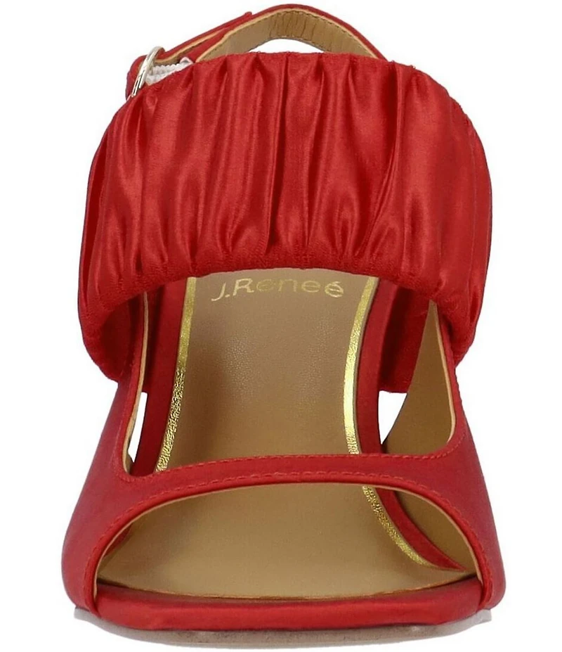J. Renee Reeta Satin Pleated Strap Slingback Dress Sandals