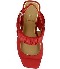 J. Renee Reeta Satin Pleated Strap Slingback Dress Sandals