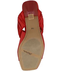 J. Renee Reeta Satin Pleated Strap Slingback Dress Sandals