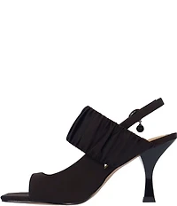 J. Renee Reeta Satin Pleated Strap Slingback Dress Sandals