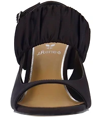 J. Renee Reeta Satin Pleated Strap Slingback Dress Sandals