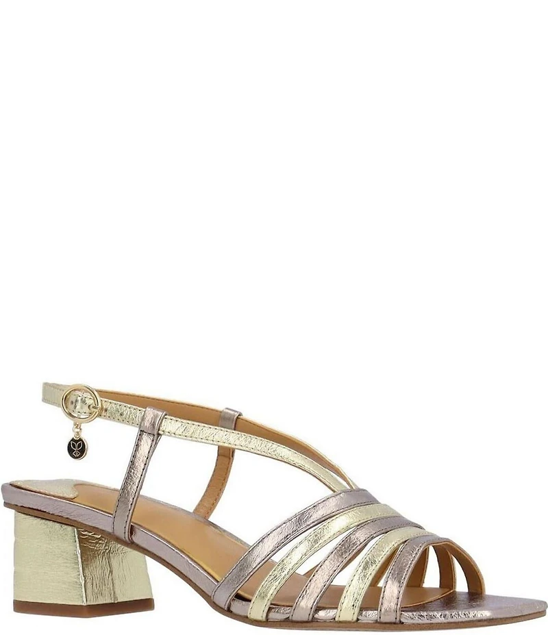J. Renee Regan Metallic Leather Dress Sandals