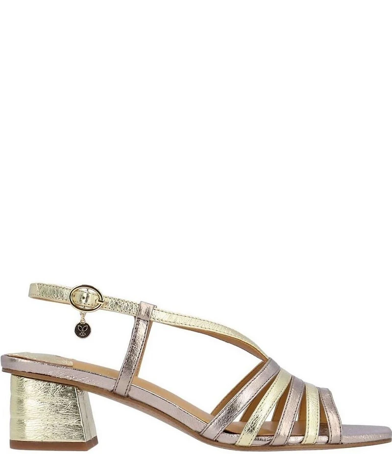 J. Renee Regan Metallic Leather Dress Sandals