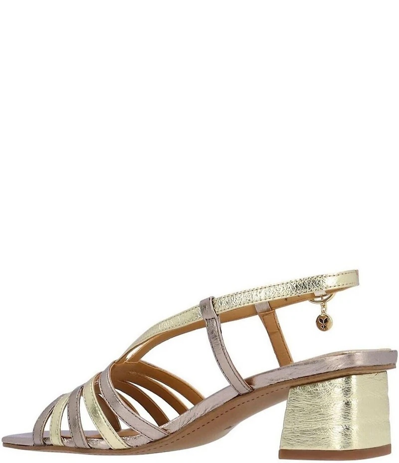 J. Renee Regan Metallic Leather Dress Sandals