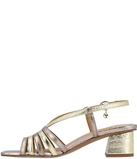 J. Renee Regan Metallic Leather Dress Sandals