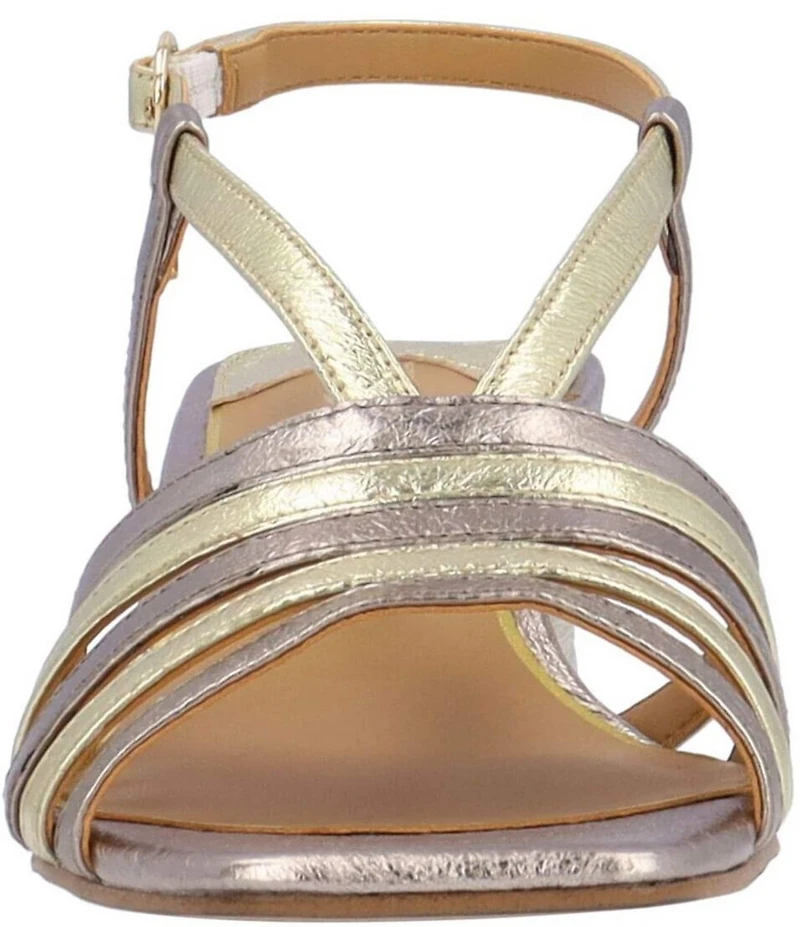 J. Renee Regan Metallic Leather Dress Sandals
