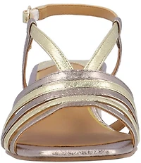 J. Renee Regan Metallic Leather Dress Sandals