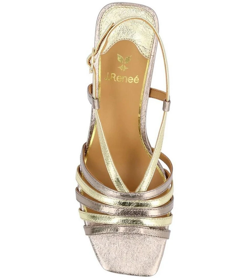 J. Renee Regan Metallic Leather Dress Sandals