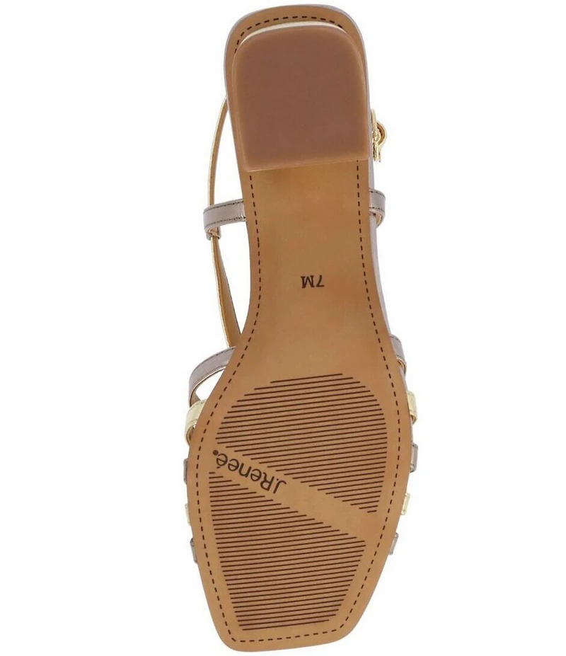 J. Renee Regan Metallic Leather Dress Sandals