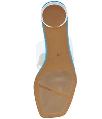 J. Renee Rhinestone Dolphin Clear Vinyl Thong Sandals