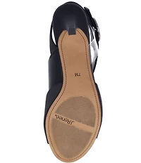 J. Renee Safira Satin Asymmetrical Embellished Ornament Buckle Dress Sandals