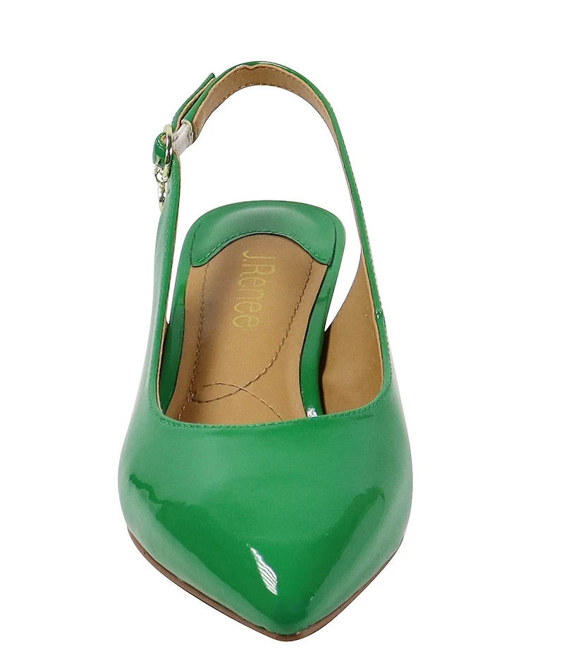 J. Renee Shayanne Patent Slingback Pumps