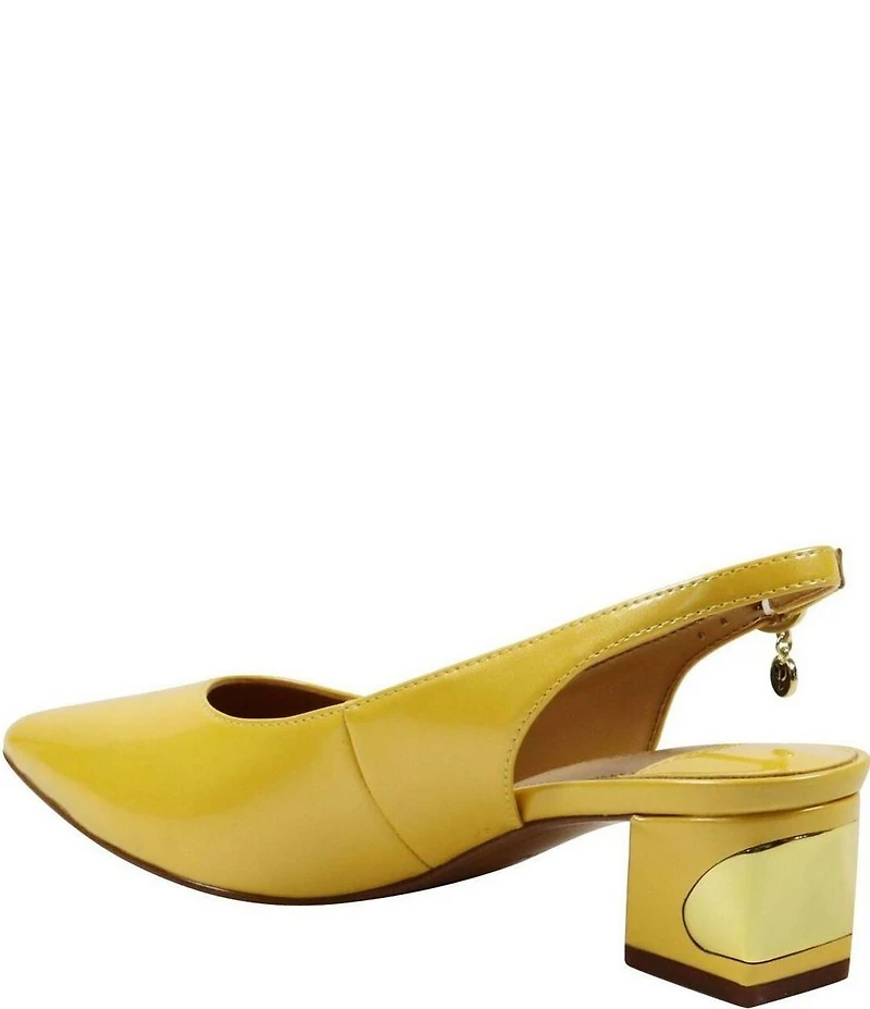 J. Renee Shayanne Patent Slingback Pumps