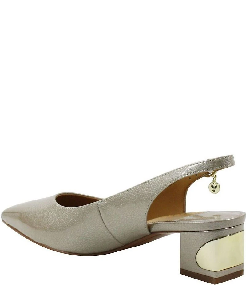 J. Renee Shayanne Patent Slingback Pumps