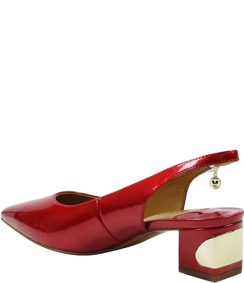 J. Renee Shayanne Patent Slingback Pumps